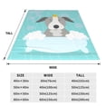 thumbnail image 3 of Honeii Dog In Bathtub Print Fleece Blanket - Throw Blanket for Bed, Sofa, Couch, Camping, and Travel , Microplush Ultra Soft Warm Blanket-60"x50", 3 of 7