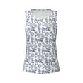 thumbnail image 4 of Xecao World Travel2 print women's scoop neck, loose-fit workout tank tops for the gym., 4 of 9