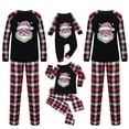 thumbnail image 5 of Odeerbi Christmas Pajamas for Family Holiday Plaid Long Sleeve Family Christmas Pajamas Matching Sets Infant Print Parent-child Suit Two-Piece Sleepwear Xmas Family Matching PJs Set Black, 5 of 5