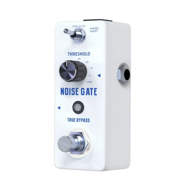 Pédale d'Effet de Réduction de Bruit de Guitare de Porte de Bruit 2 Modes (Dur/soft) Full Metal Shell True Bypass pour Guitare Électrique Basse