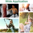 thumbnail image 6 of Tree Swing Hanging Straps Kit Holds 2000 lbs,5ft Extra Long Straps Strap with Safer Lock Snap Carabiner Hooks Perfect for Tree Swing & Hammocks, Carry Pouch Easy Fast Installation (5 ft), 6 of 7