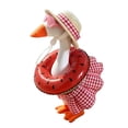 thumbnail image 2 of Summer Bikini Desk Goose Outfits, 7 Inch Mini Desktop Goose Clothes with Straw Hat, Sunglasses and Swim Ring, for Magnetic Geese Party Table Decor, 2 of 8