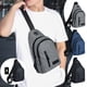 thumbnail image 1 of Bolsa de pecho USB para hombre – Cintura cruzada ligera de poliéster con bandolera, múltiples compartimentos, correa ajustable, azul/gris, 30x18x6 cm, Viaje y Desplazamientos, 1 of 6
