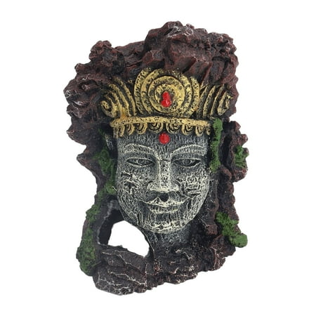 Buddha Head Statue Aquarium Decoration Hideout Betta Cave Aquarium