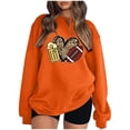 thumbnail image 1 of EQWLJWE Chandails d'Halloween Surdimensionnés pour Femmes Imprimé Léopard Football Chandail à Manches Longues Col Rond Décontracté Vêtements Tendance Automne 2023 Tenues de Jour de Match, 1 of 4