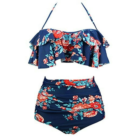 2018 Swimwear Women High Waist Triangle Bikini Set Bandage Push-Up Swimsuit Bathing Suit New