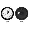thumbnail image 4 of Uxcell 9 Inch Wall Clock Quartz Battery Operated Silent Round Wall Clocks Black, 4 of 6