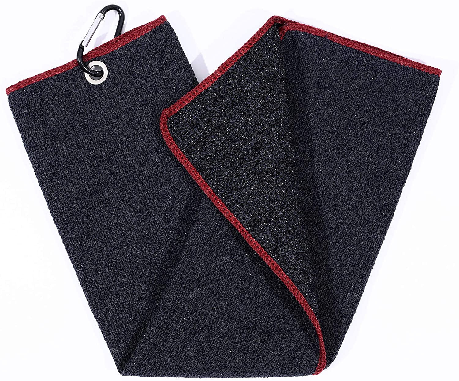  Trifold Microfiber Golf Towel Innovative Dual Side Design w/Dirt