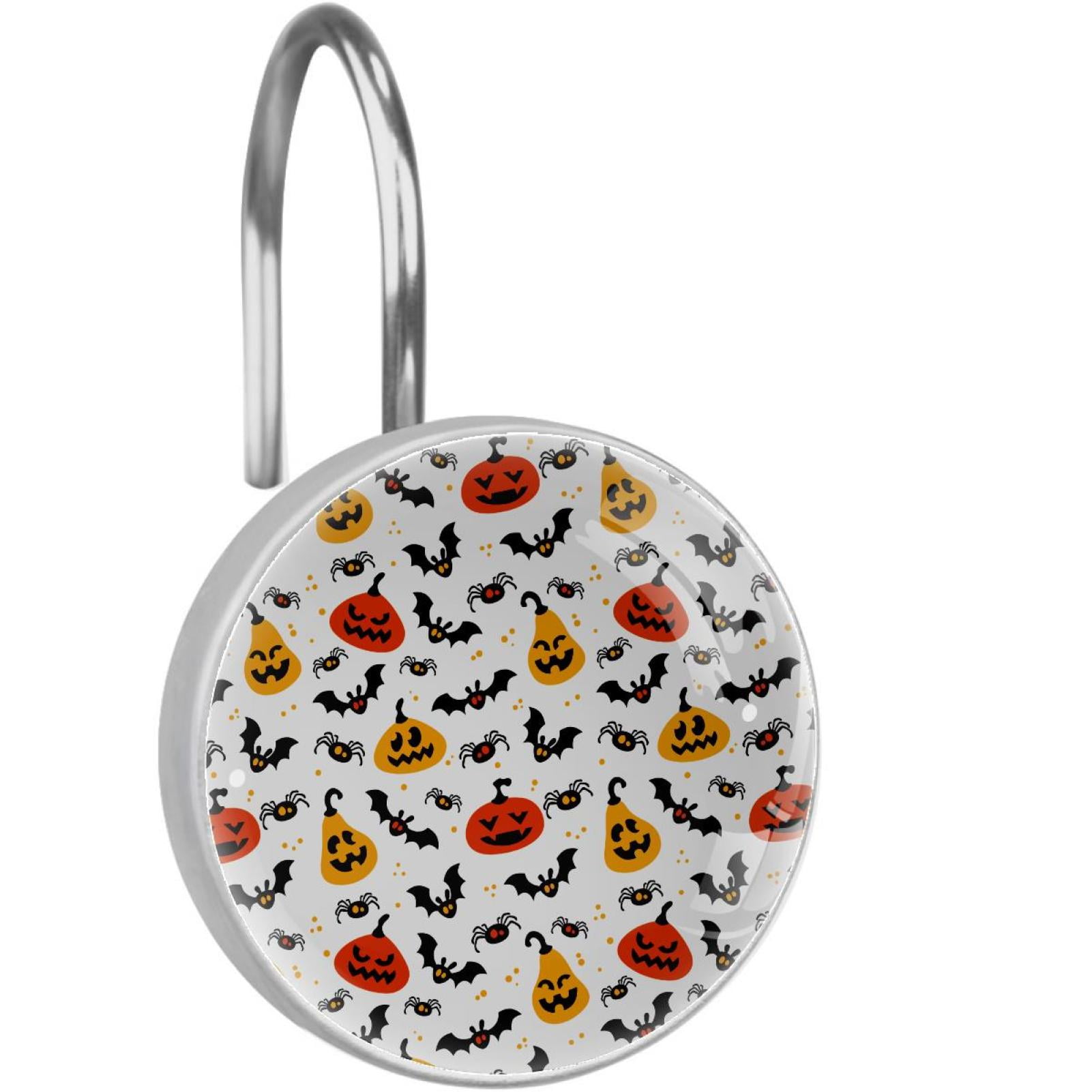 Halloween Shower Curtain Hooks（Set of 12）for Home Hotel Shower Rods