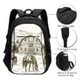 thumbnail image 3 of Disketp Horses Grazing On Meadow Mochila de Viaje Estampada para Laptop con Puerto de Carga USB, Mochila Impermeable para Computadora – Regalo para Hombres y Mujeres, 3 of 7