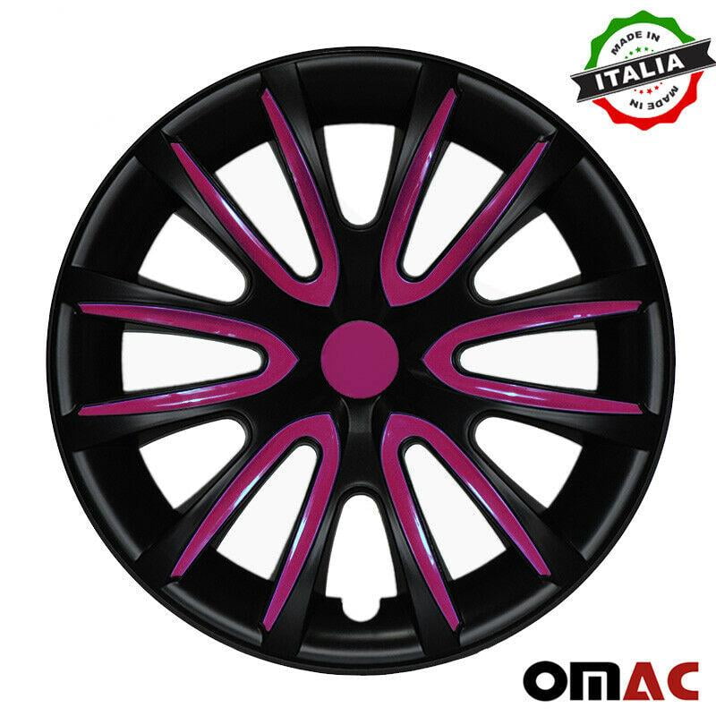 16" Hubcaps for Honda CR-V Wheel Cover Matt Black with Glossy Insert Violet 4x