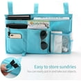 thumbnail image 3 of Bedside Storage Caddy, Bunk Bed Organizer Bed Storage Pocket Bedside Organizer Hanging Bed Storage Caddy for College Dorm Room, Hospital Bed Rails, Baby Bed, Camp (Blue), 3 of 6