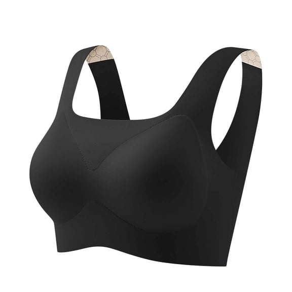 Cavosen Supportive Sports Bras for Women Plus Size Wireless Bras Push Up Full Coverage Stretch Bralettes Wide Straps Breathable Comfortable Underwear