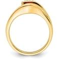 thumbnail image 2 of Solid 14k Yellow Gold Trillion Garnet and Diamond Ring - Ring Size 7.0, 2 of 8