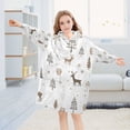 thumbnail image 5 of FORMRS Wearable Blanket Hoodie with Sleeves for Kids Cozy Flannel Sweatshirt, Christmas Forest, 5 of 7