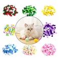 thumbnail image 2 of 20/100/200/300/500 piezas de juguetes para gatos, lindas y divertidas pelotas de peluche elásticas, juguetes creativos y coloridos para gatos, pelotas interactivas, juguetes para masticar, 2 of 5