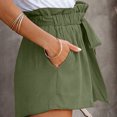 thumbnail image 4 of Frostluinai Comfy Paperbag Shorts For Women Summer Beach Shorts Tie Elastic Shorts Loose Shorts Hot Pants With Pocket For Vacation, 4 of 7