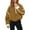 54#Coffee, variant on Womens Quarter Zip Pullover Sherpa Fleece Jacket Oversized Sweatshirt Half Zip Pullover Fuzzy Outerwear White S