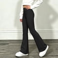 thumbnail image 6 of BLVB Girl's Flare Pants High Waisted Yoga Bootcut Pants Teen Kids Full Length Bell Bottoms Legging(Black,7-8 Years), 6 of 8