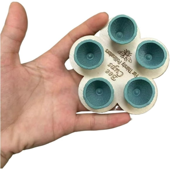 FYBTO Drinking Cup for Bees,bee cups for garden,Bee Insect Drinking Cup,garden bee cups, thirsty pollinators need a drink, mini drinking cups for garden balcony(Green)-0621