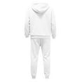 thumbnail image 4 of GrmtClth Sweatsuits for Men 2 Piece Jogging Sports Tracksuit Set Workout Elastic Waist Sweatpants Outfits for Men White XXL, 4 of 6
