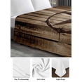 thumbnail image 5 of Queen Size Flat Sheet Only, Western Star Retro Soft Brushed Microfiber Bed Sheets, Vintage Brown Wood Barn Hotel Quality Breathable Bedding Top Sheet, Easy Care, 90"x102", 5 of 9