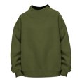 thumbnail image 2 of Jalioing Mock Neck Sweatshirt for Kids Casual Fashion Solid Color Long Sleeve Pullover Fall Winter Tops for Boys Girls, 2 of 9