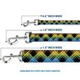 thumbnail image 3 of Buckle-Down Pet Leash, Dog Leash, Plaid X Gradient Black Orange Green Blue, 6 Feet Long 1.0 Inch Wide, 3 of 6