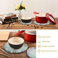 thumbnail image 4 of SKYSONIC Snowman Christmas Cute Pot Holders Trivets, 2 Pcs Heat Resistant Trivets,Winter Bauble Blue Cotton Thread Weave Mats for Hot Pads Pans Pot Bowl Teapot for Kitchen Decor, 4 of 7