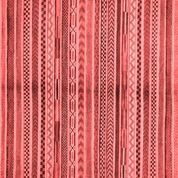 Ahgly Company Indoor Square Southwestern Red Country Area Rugs, 4' Square
