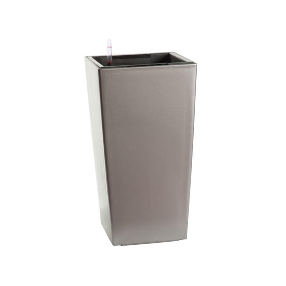 Algreen Modena 22-In. Square Taper Planter, Self-Watering, Matte Granite
