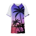 thumbnail image 4 of Hauts d'Été Grande Taille pour Femmes Hauts en Dentelle pour Femmes Blouses d'Été Patchwork Imprimé Amples Grande Taille Col en V Manches Courtes T-Shirts Col en V Femmes en Solde, 4 of 5