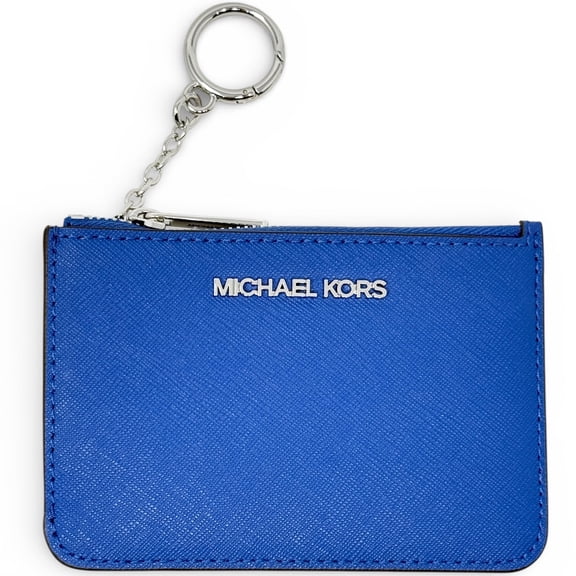 Michael Kors Women’s Jet Set Travel Small Top Zip Coin Pouch with ID (Blue)