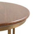 thumbnail image 3 of Kate and Laurel Solvay Round Metal and Wood Side Table, 16 x 16 x 24, Walnut and Antique Brass, Mid-Century Modern Bedroom Nightstand Table with Solid Mango Wood Tabletop and Iron Base, 3 of 7