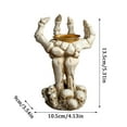 thumbnail image 3 of Halloween Spooky Skeleton Hand Candle Holders Indoor Decorations Skeleton Palm Candlesticks Horror Tabletop Decorations Props Resin Ornaments Candle Stand, 3 of 9