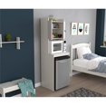 thumbnail image 3 of Trent Home Armoire de Rangement Mini-Réfrigérateur/micro-Ondes en Bois en Chêne, 3 of 10