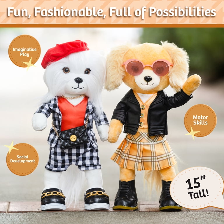 Woof & Co 15-inch Fashion Doll – Lily The Poseable Plush Shih Tzu