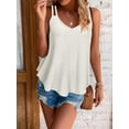 thumbnail image 3 of Zeagoo Women Spaghetti Strap Tank Tops V Neck Eyelet Embroidery Loose Fit Casual Summer Tops, 3 of 4