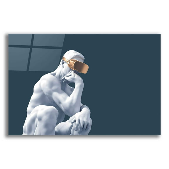 Epic Art 'Metaverse Thinker' by Epic Portfolio, Acrylic Glass Wall Art, 16"x12"