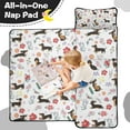 thumbnail image 4 of Dachshunds with Flowers Toddler Nap Mats for Kids Preschool,Sleeping Mat Bag or Kids,Toddler Sleeping Bag,Toddler Nap Mat or Daycare, 4 of 6