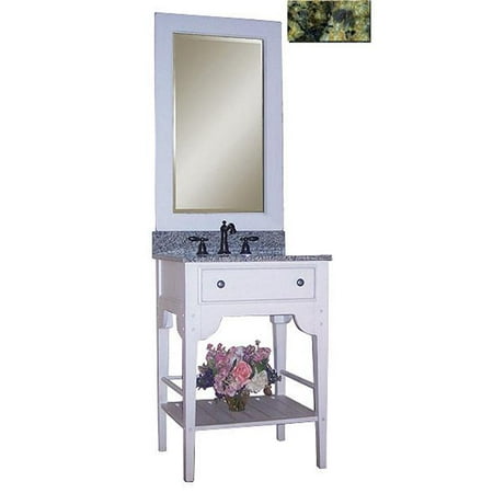 Dover 24 in. Vanity with Cottage White Sherwin Williams Finish and Green Granite