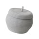 thumbnail image 2 of Cesta de almacenamiento de aperitivos, caja tejida con tapa decorativa para mesa, lavadero Gris, 2 of 8