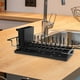 thumbnail image 5 of Escurreplatos con escurridor, extensible, soporte para utensilios, portavasos, escurridor de platos para encimera de cocina, 5 of 7