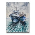 thumbnail image 2 of Designart Two Fishing Boats Before A Storm Anchored Canvas Wall Art, 2 of 4