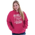 thumbnail image 3 of Raised on Sweet Tea and Jesus Joke Hoodie Sweatshirt Women Brisco Brands S, 3 of 4