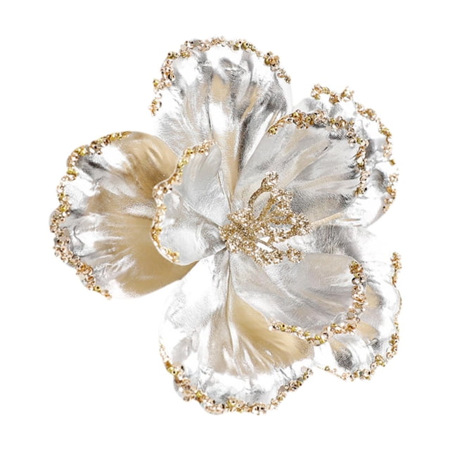 2 piezas de flores artificiales de Navidad, adornos para de Navidad, regalo colgante, decoración para de Navidad, para , guirnalda