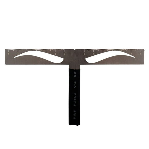 Regla profesional para cejas, reutilizable, con tres puntos de equilibrio y calibrador para medir cejas (regla clásica para posicionamiento de cejas).