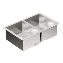 Moen G18288 31-1/2" Double Basin Undermount Stainless Steel Kitchen Sink - Stainless