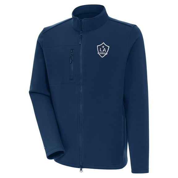 Men's Antigua Navy LA Galaxy White Logo Objection Full-Zip Jacket