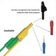 thumbnail image 2 of Cable de Prueba con Conector Banana Doble de 4 mm y 5 Colores para Multímetro con Pinza de Cocodrilo en Forma de U, 2 of 6
